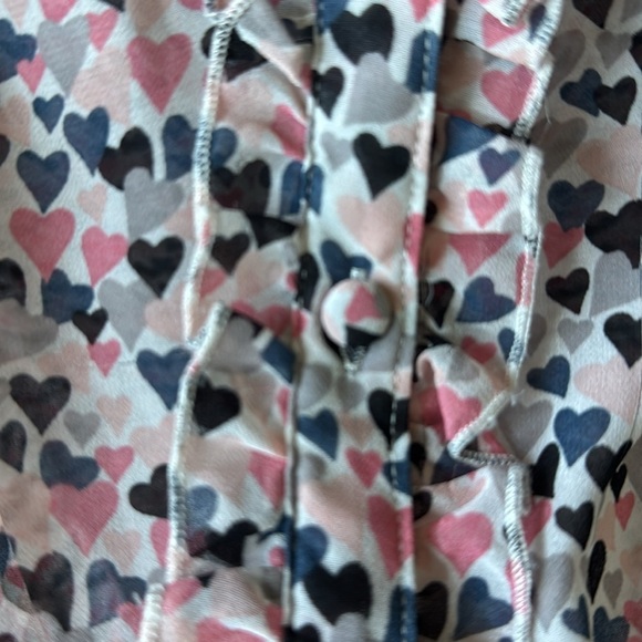 Torrid Heart sleeveless blouse Womens 3 pleated ruffles button down Top sheer - Picture 9 of 11